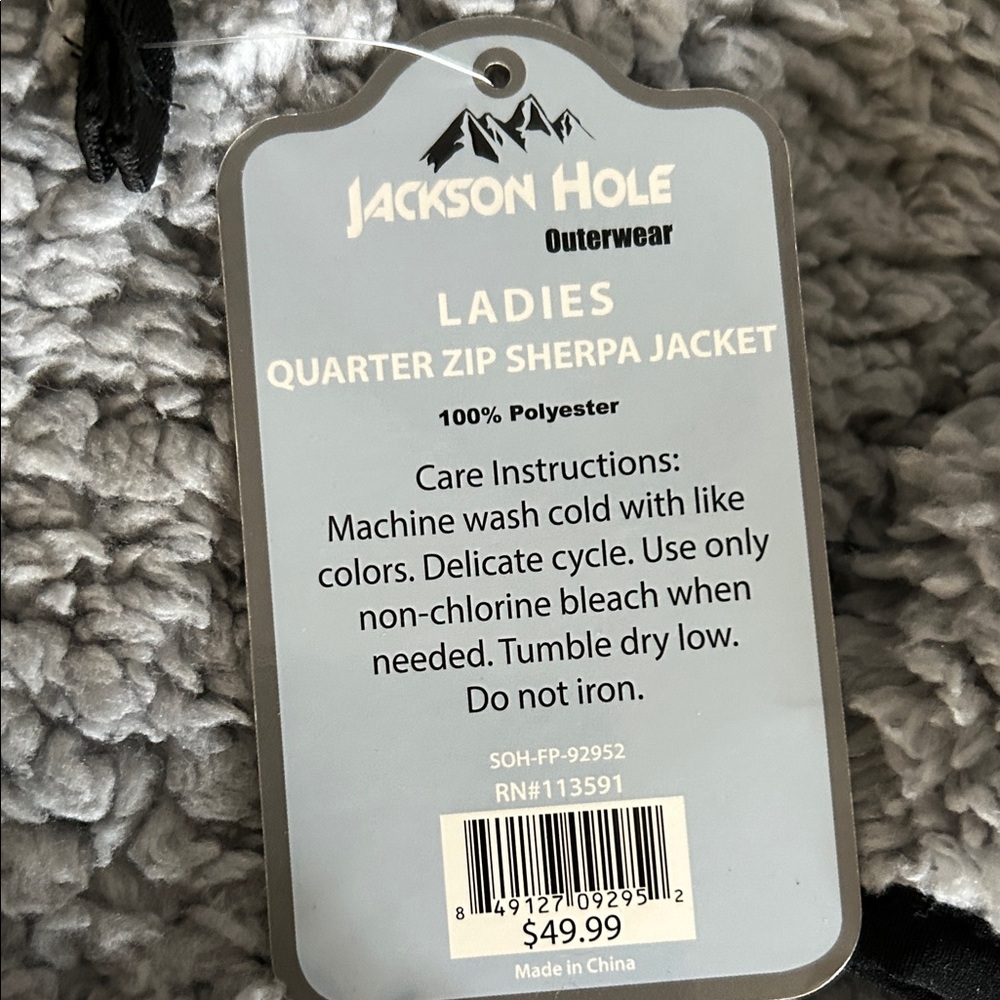 3/$20 Cozy Gray Sherpa Fleece Sweatshirt - Picture 4 of 5
